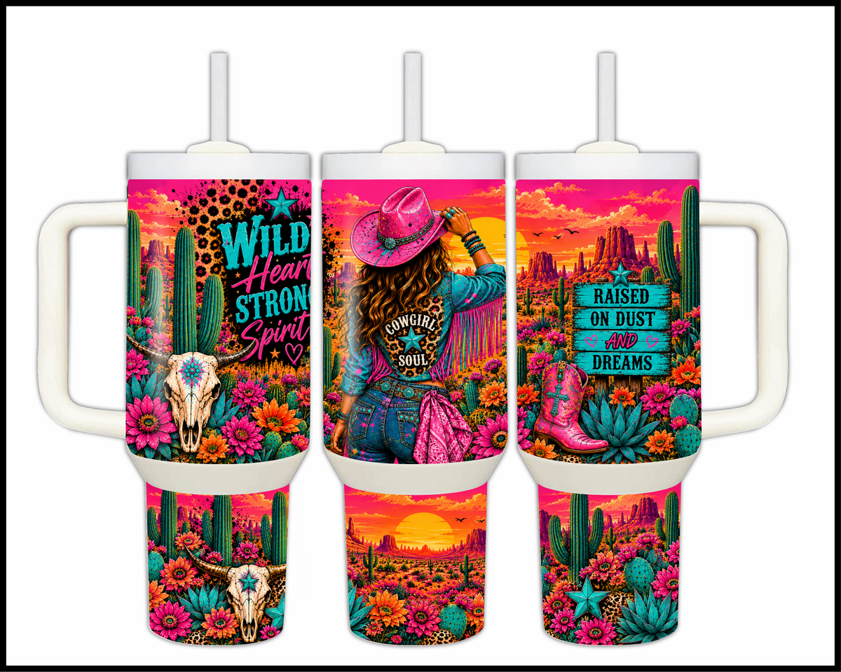 Wild Heart. Strong Spirit Stainless Steel Big Guzzler Tumbler (2334)