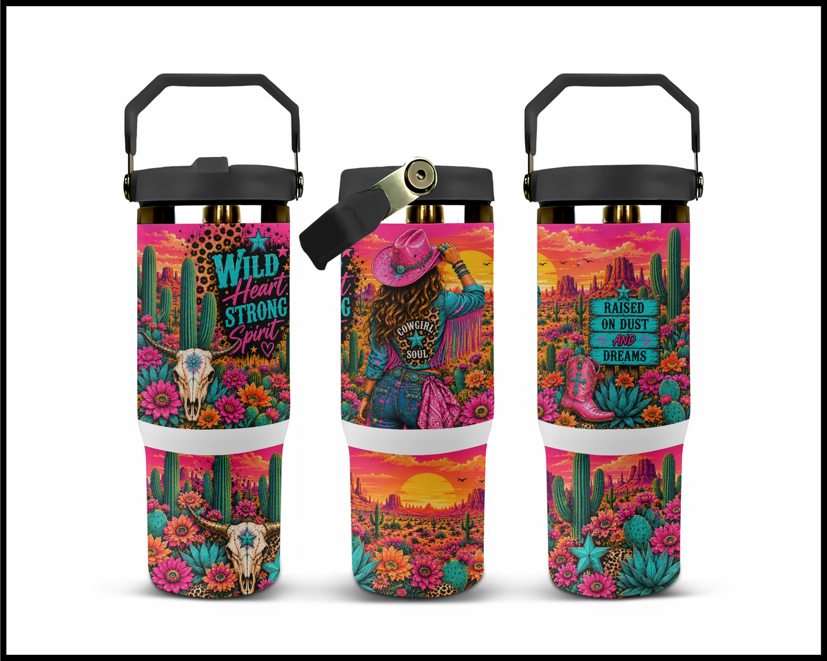 Wild Heart. Strong Spirit Stainless Steel Big Guzzler Tumbler (2334)