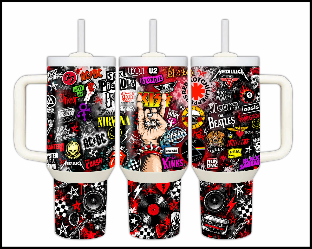 Rock On, Stress Off Stainless Steel Big Guzzler Tumbler (2338)