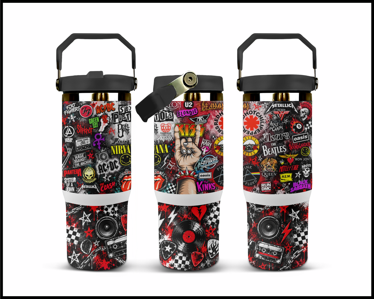 Rock On, Stress Off Stainless Steel Big Guzzler Tumbler (2338)