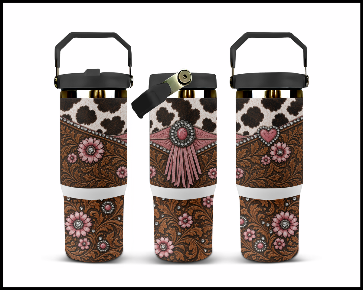 Boot Scootin' Boujee Stainless Steel Big Guzzler Tumbler (2342)
