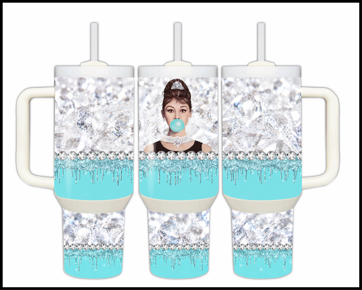 Audrey Hepburn Stainless Steel Big Guzzler Tumbler (2365)