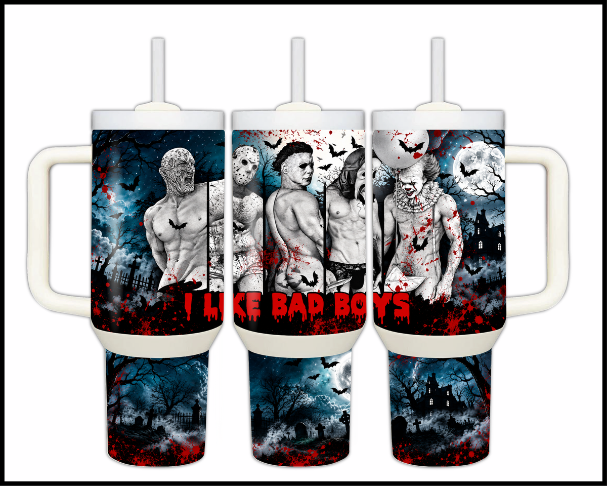 I Like Bad Boys Stainless Steel Big Guzzler Tumbler (2370)