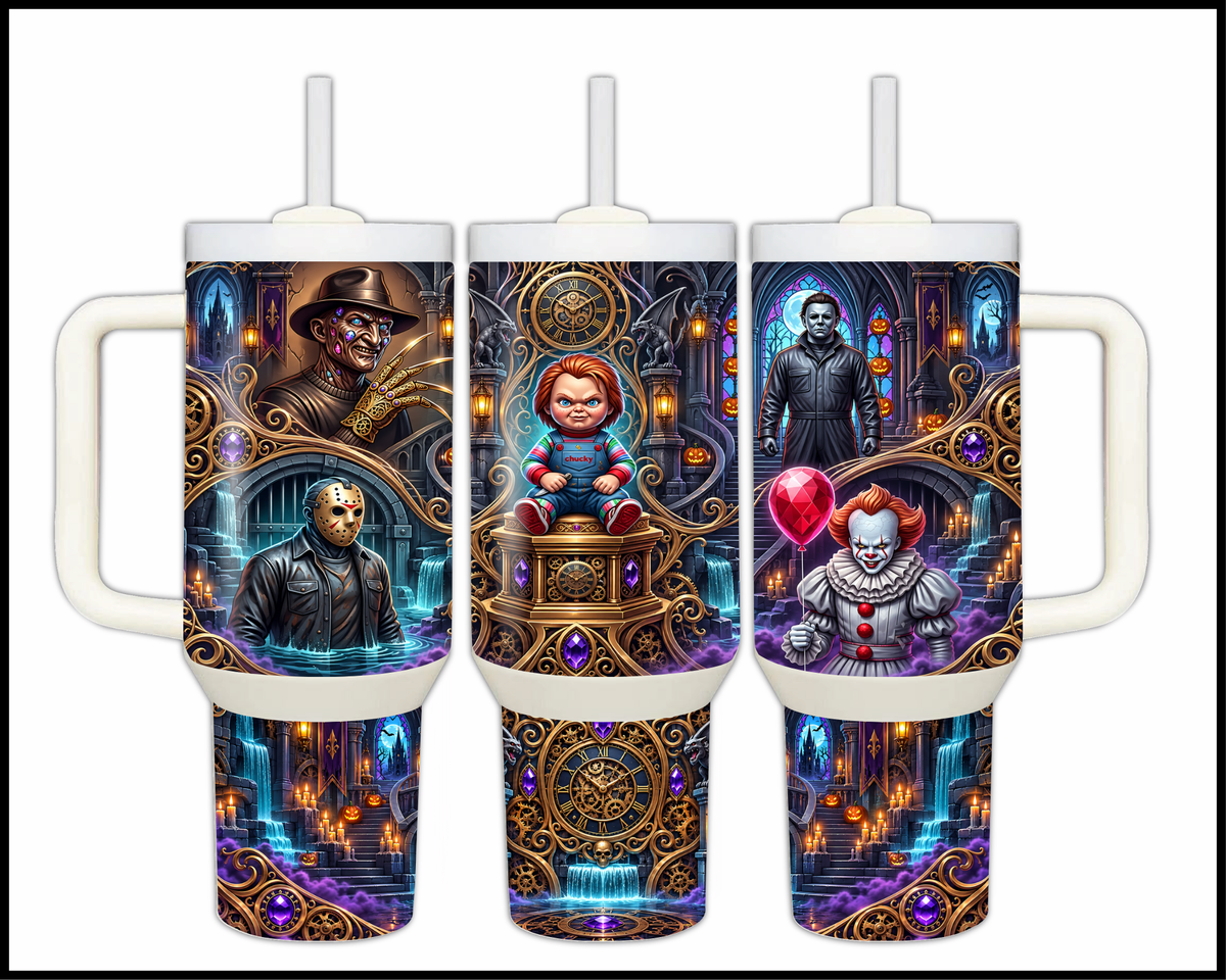 Steampunk Serial Killer Syndicate Stainless Steel Big Guzzler Tumbler (2382)