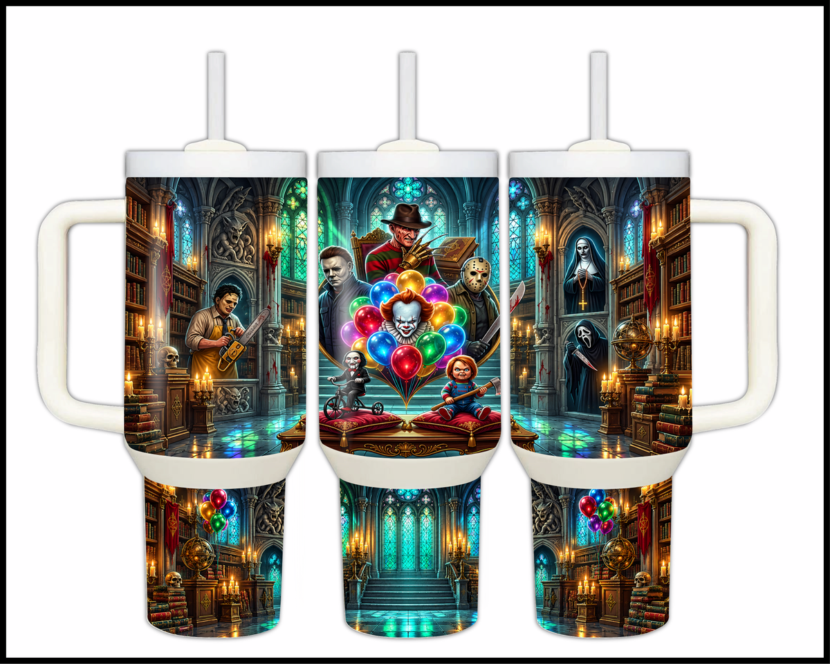 Welcome to the Horror House Stainless Steel Big Guzzler Tumbler (2396)