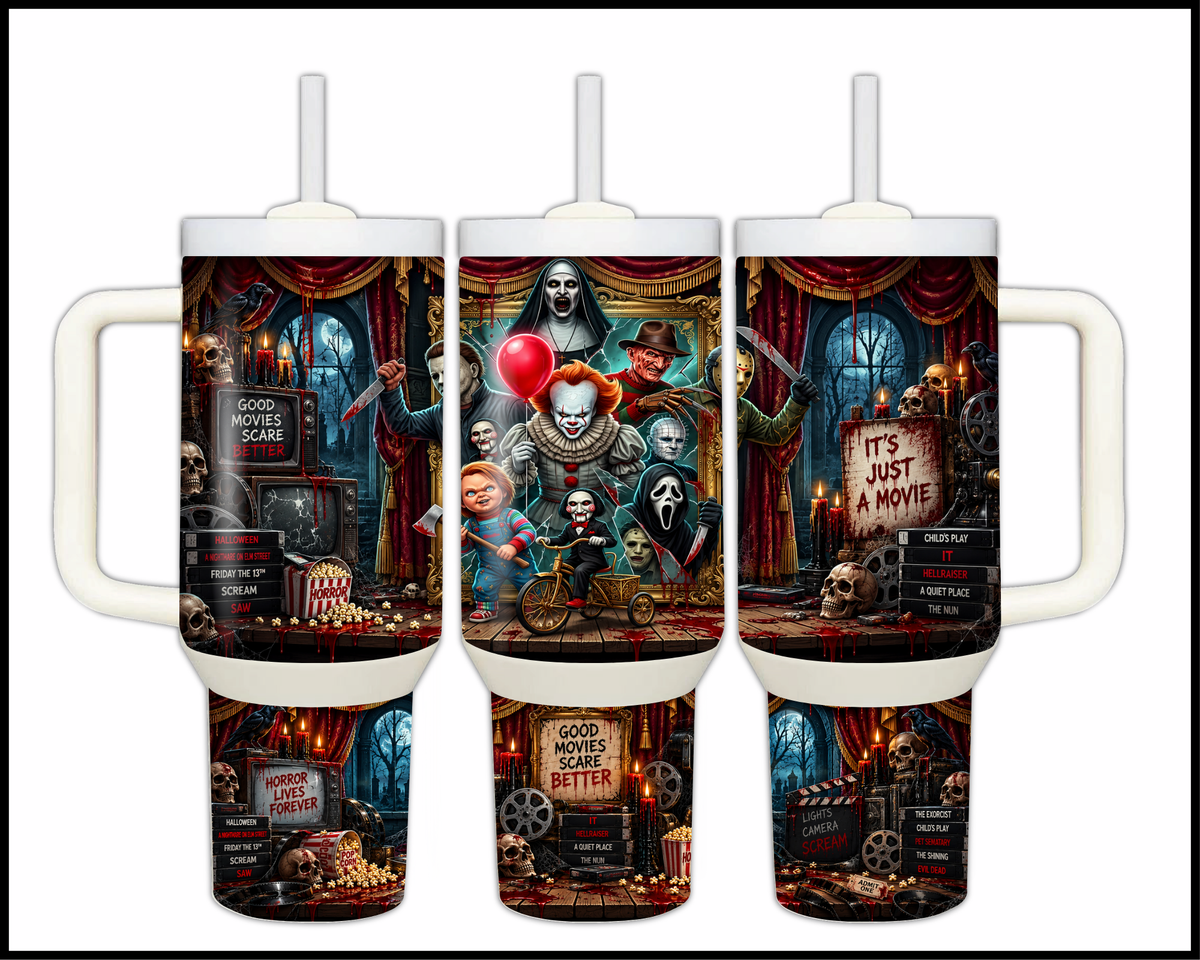 Welcome To The Slasher Cinema Family Reunion Stainless Steel Big Guzzler Tumbler (2402)