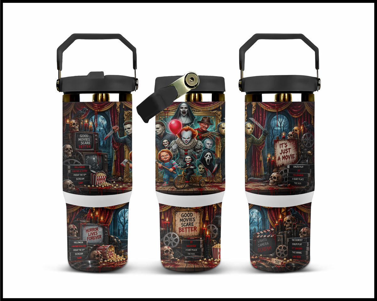 Welcome To The Slasher Cinema Family Reunion Stainless Steel Big Guzzler Tumbler (2402)