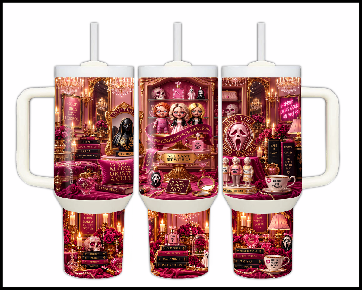 The "Boo, You Whore" Gossip Line Stainless Steel Big Guzzler Tumbler (2412)