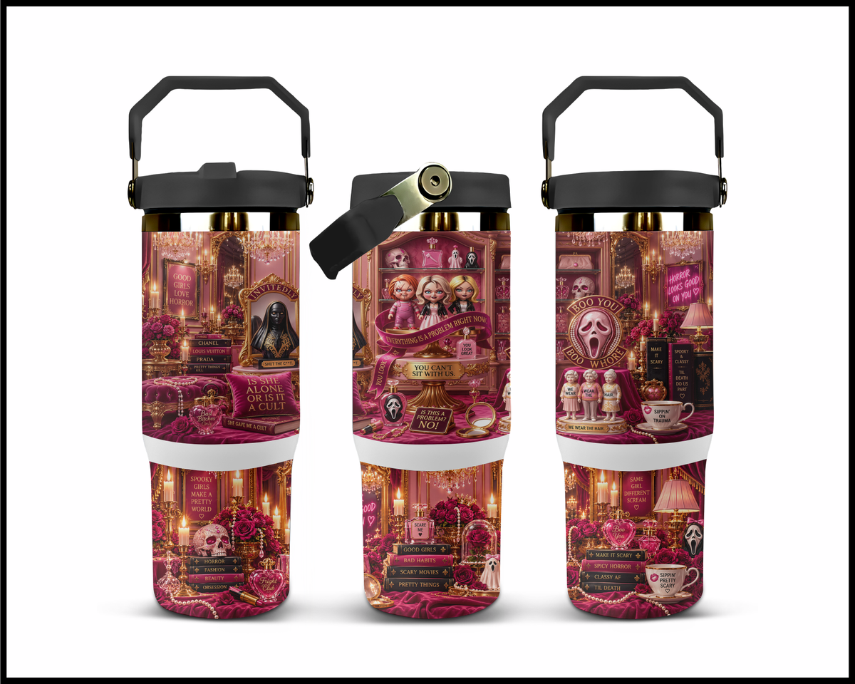 The "Boo, You Whore" Gossip Line Stainless Steel Big Guzzler Tumbler (2412)