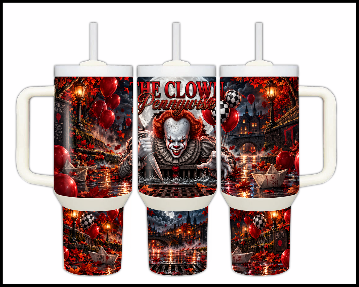 Autumn Leaves & Nightmare Fuel Stainless Steel Big Guzzler Tumbler (2425)