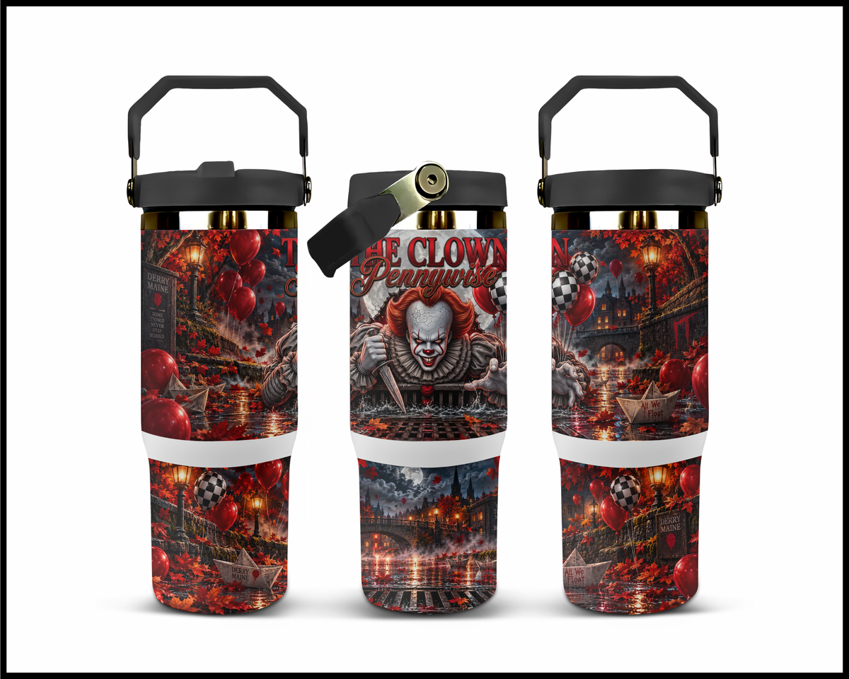 Autumn Leaves & Nightmare Fuel Stainless Steel Big Guzzler Tumbler (2425)
