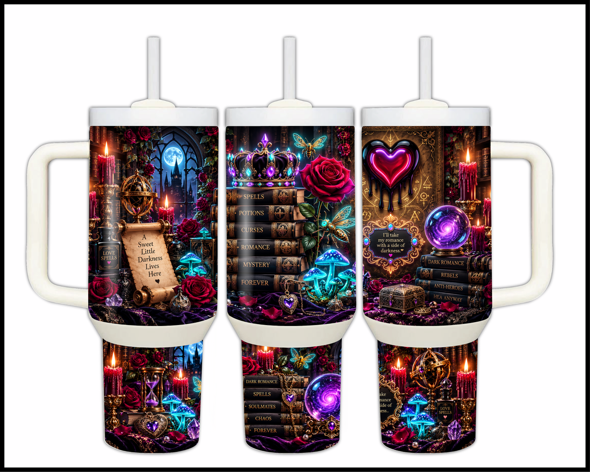 Fueled By Dark Magic And Dangerous Chapters Stainless Steel Big Guzzler Tumbler (2430)