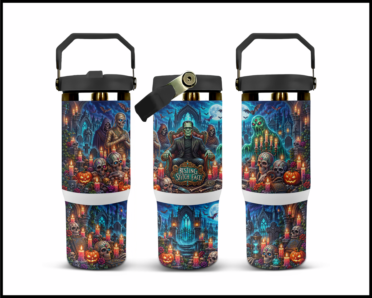 Resting Stitch Face Stainless Steel Big Guzzler Tumbler (2440)