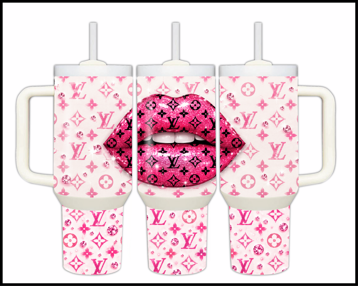 Blush Luxe Lips Stainless Steel Big Guzzler Tumbler (2450)