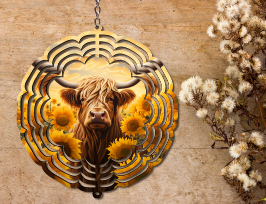 Highland Cow Wind Spinner (174)