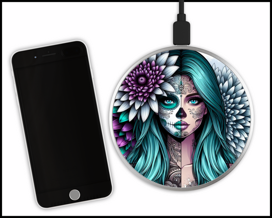 Mandala Women Sublimated Wireless Phone Charger (175)