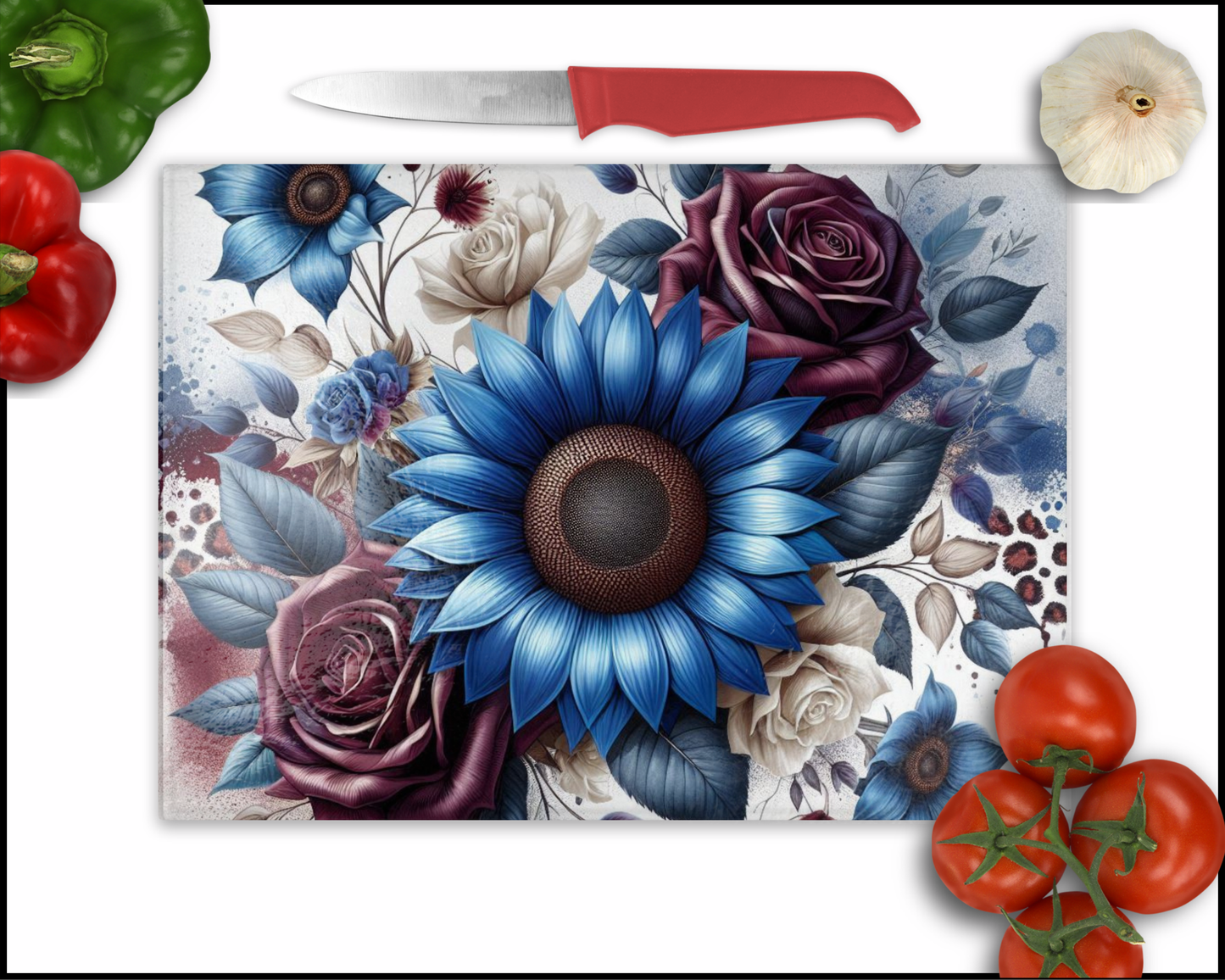 Floral Sublimated Cutting Board (084)