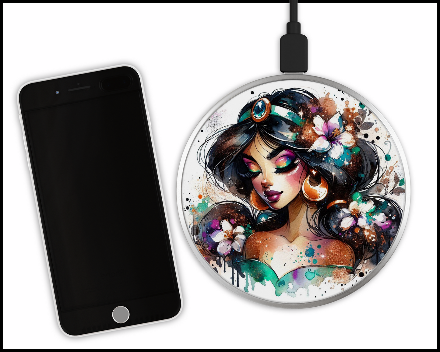 Jasmine Sublimated Wireless Phone Charger (025)