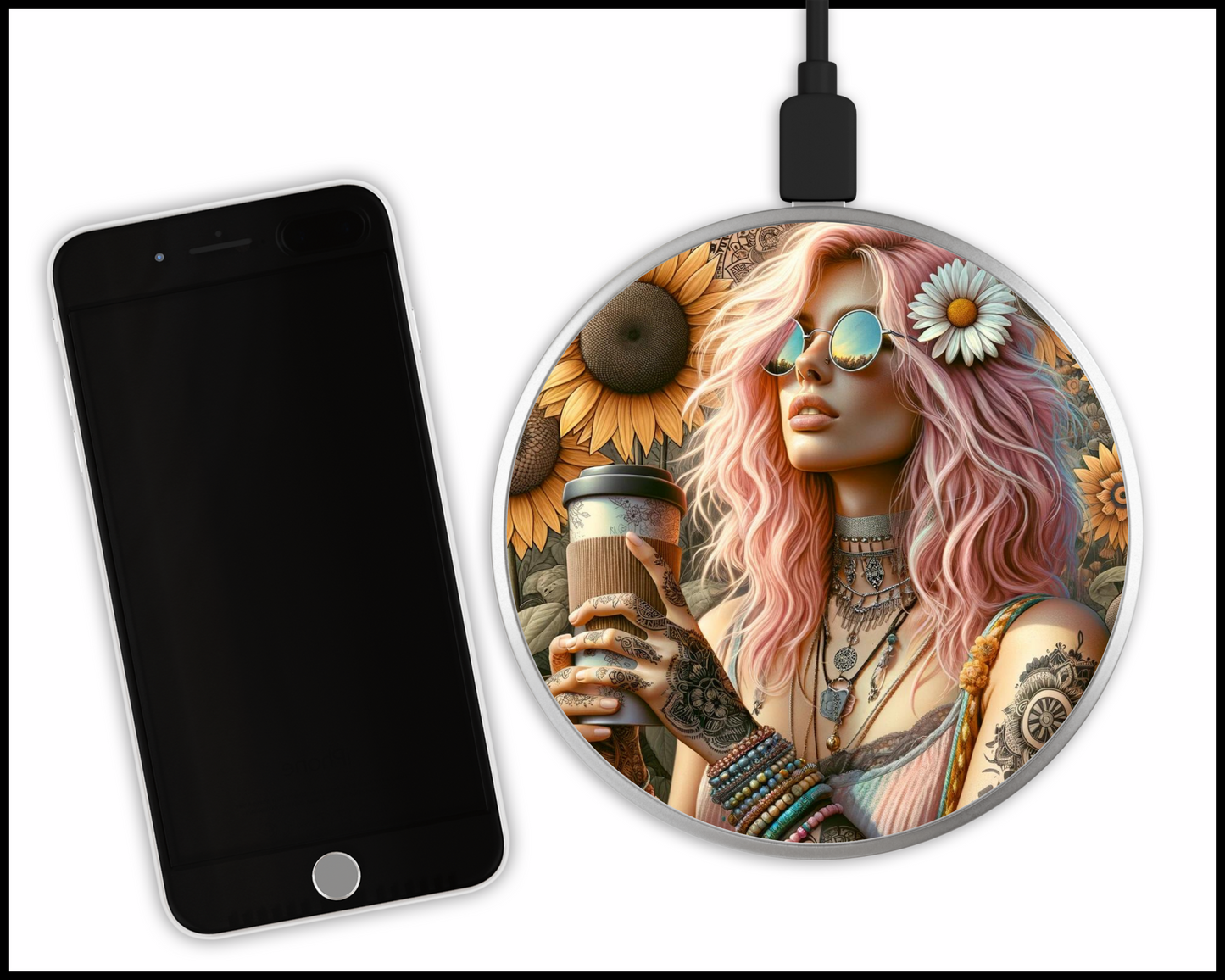 Sexy Bad Ars@ Sublimated Wireless Phone Charger (126)