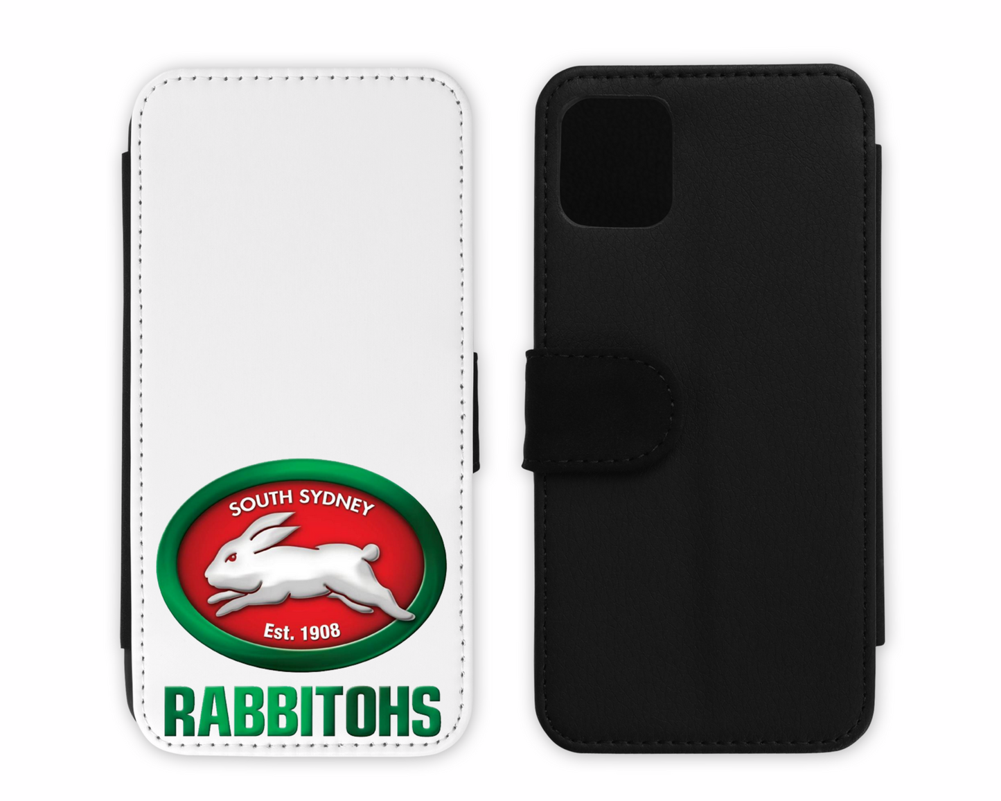 South Sydney Rabbitohs Leather Flip Phone Case (Many Models Available)