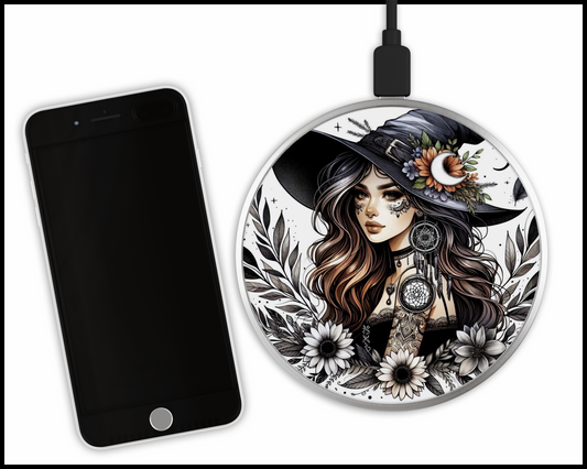 Sexy Bad Ars@ Witch Sublimated Wireless Phone Charger (226)