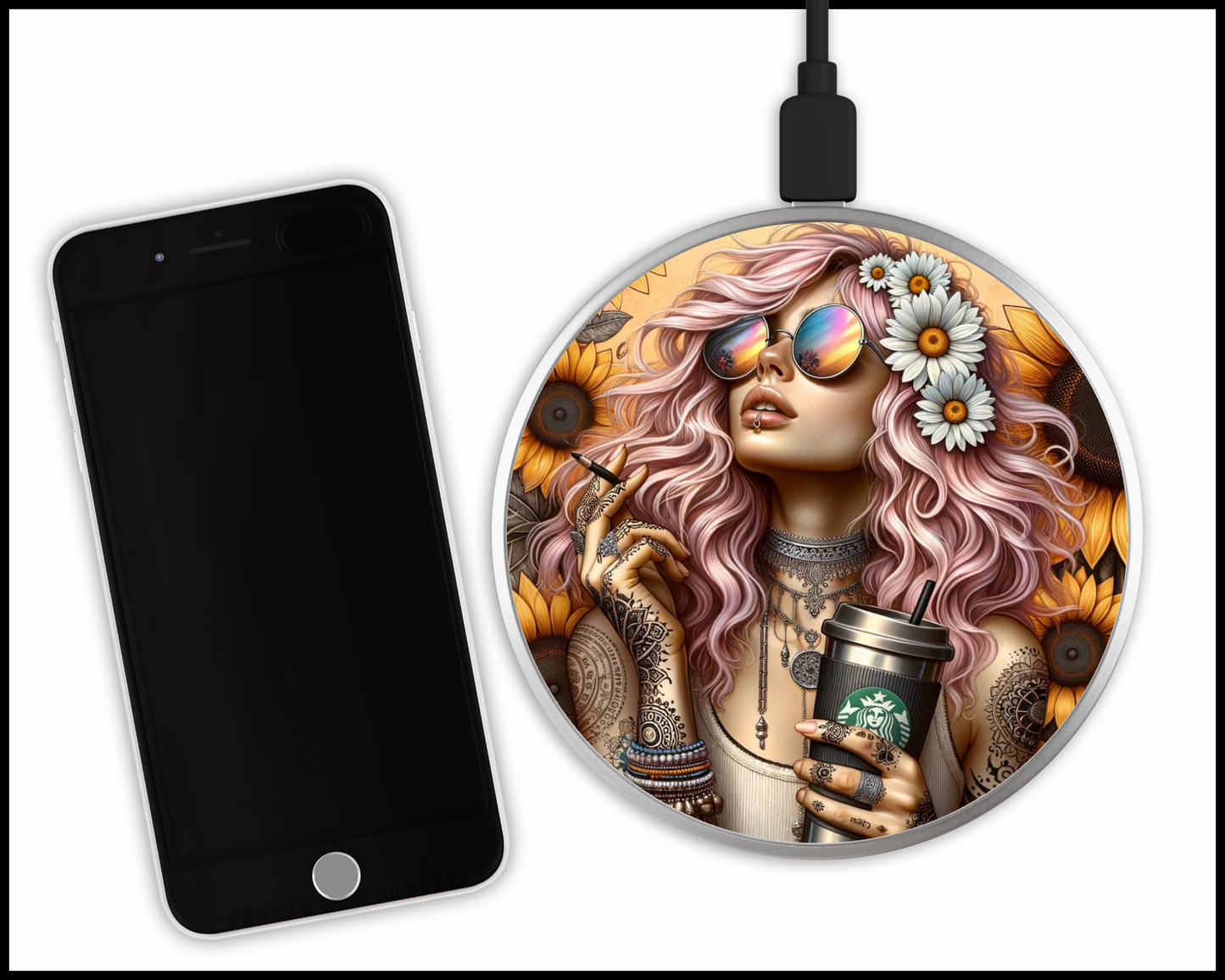 Sexy Bad Ars@ Sublimated Wireless Phone Charger (127)