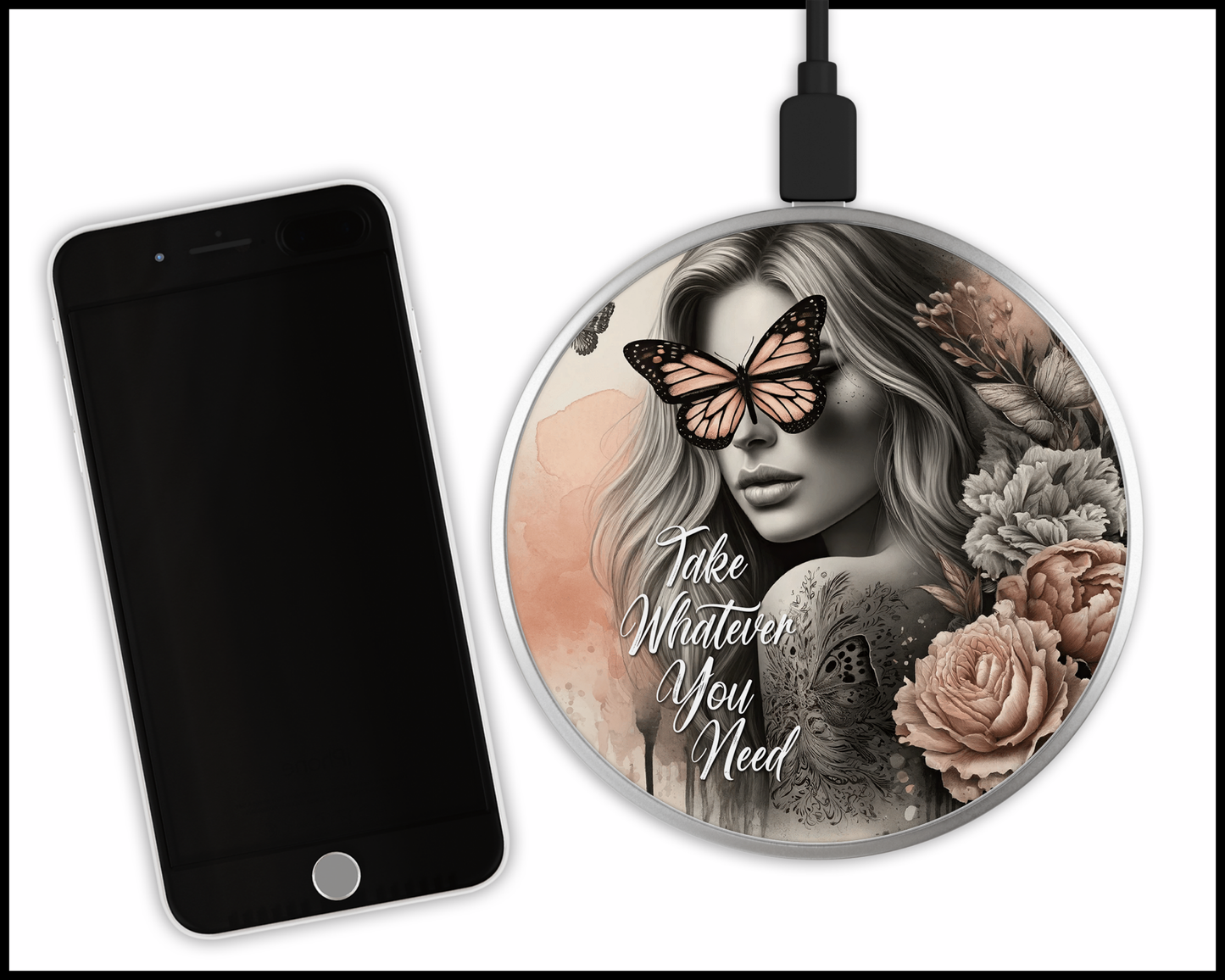 Take Whatever You Need Sublimated Wireless Phone Charger (427)