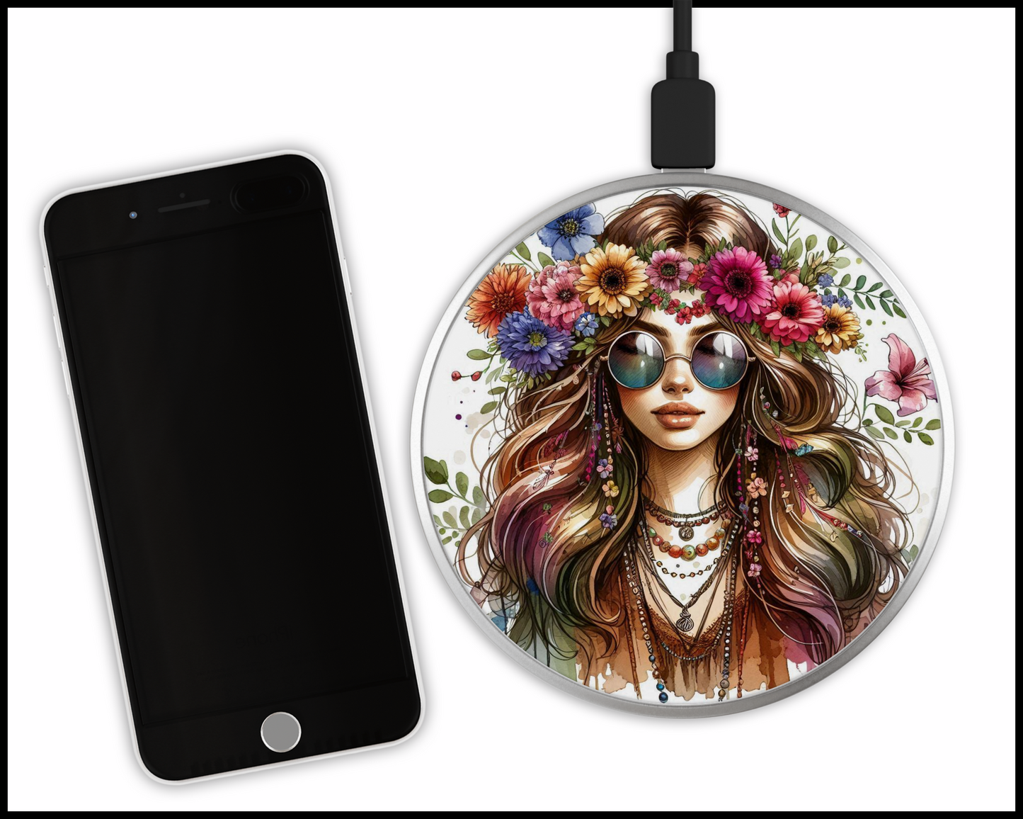 Gypsy Woman Sublimated Wireless Phone Charger (227)