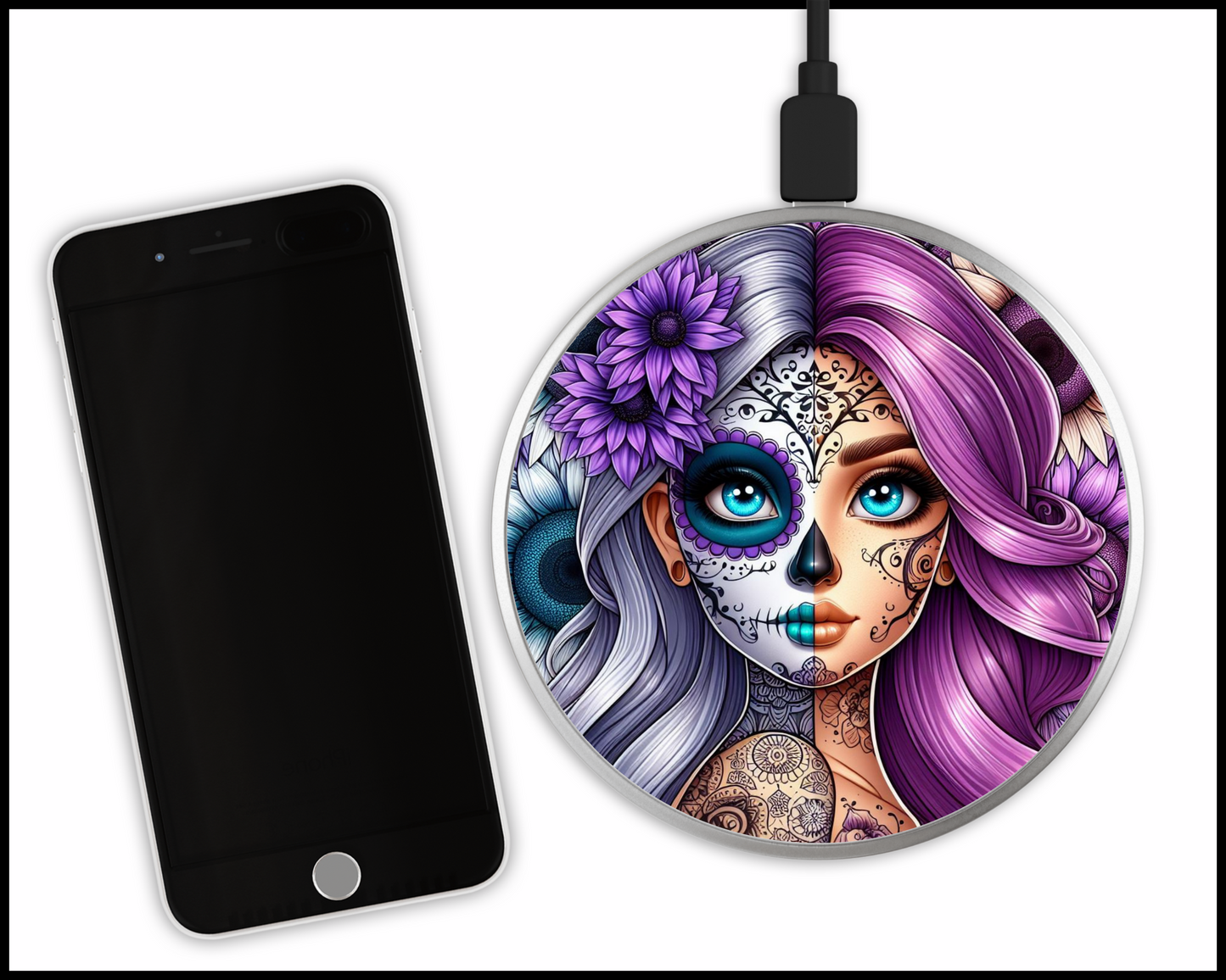 Mandala Women Sublimated Wireless Phone Charger (179)