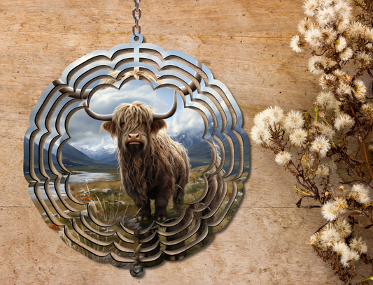 Highland Cow Wind Spinner (177)