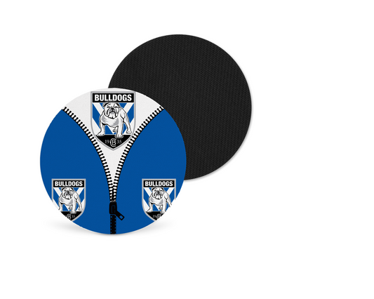 Canterbury Bulldogs Zip Up Neoprene Drink Coaster x2 (Round)