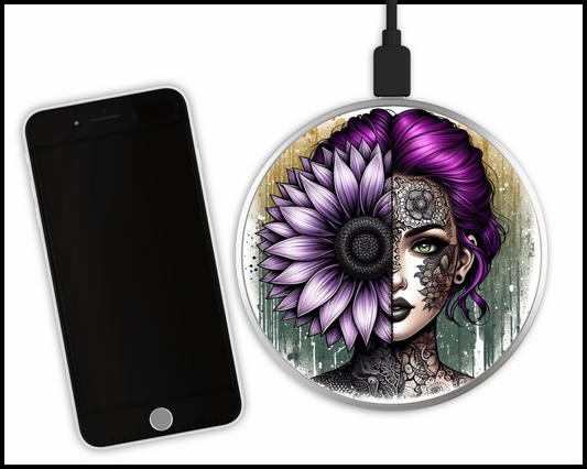 Mandala Women Sublimated Wireless Phone Charger (152)