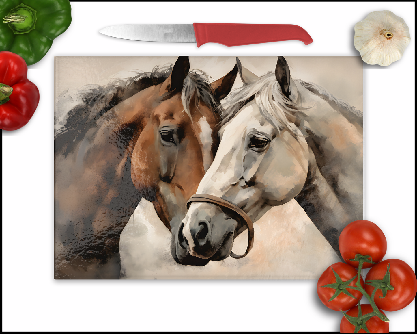 Horses Sublimated Cutting Board (002)