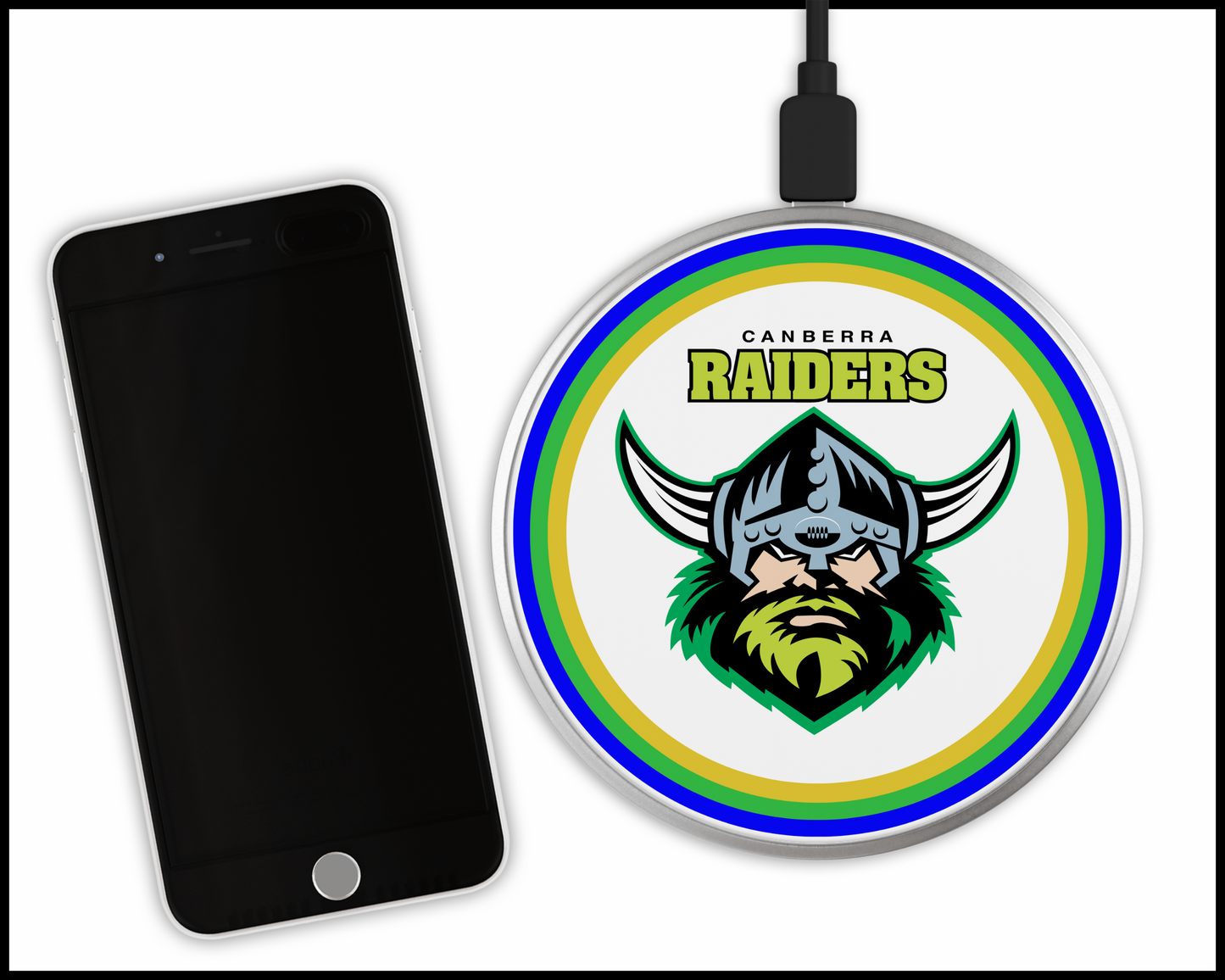 Canberra Raiders Sublimated Wireless Phone Charger