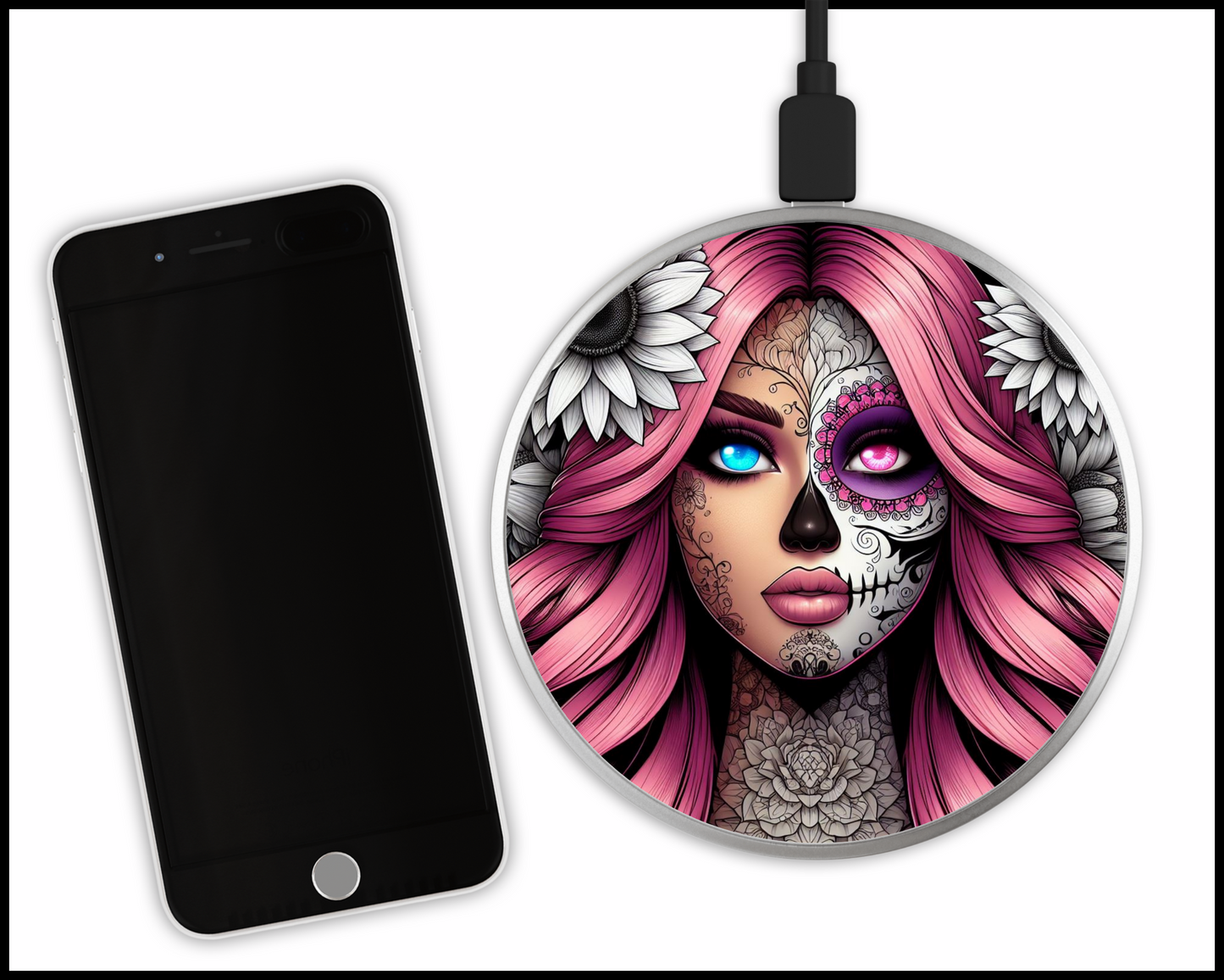 Mandala Women Sublimated Wireless Phone Charger (180)