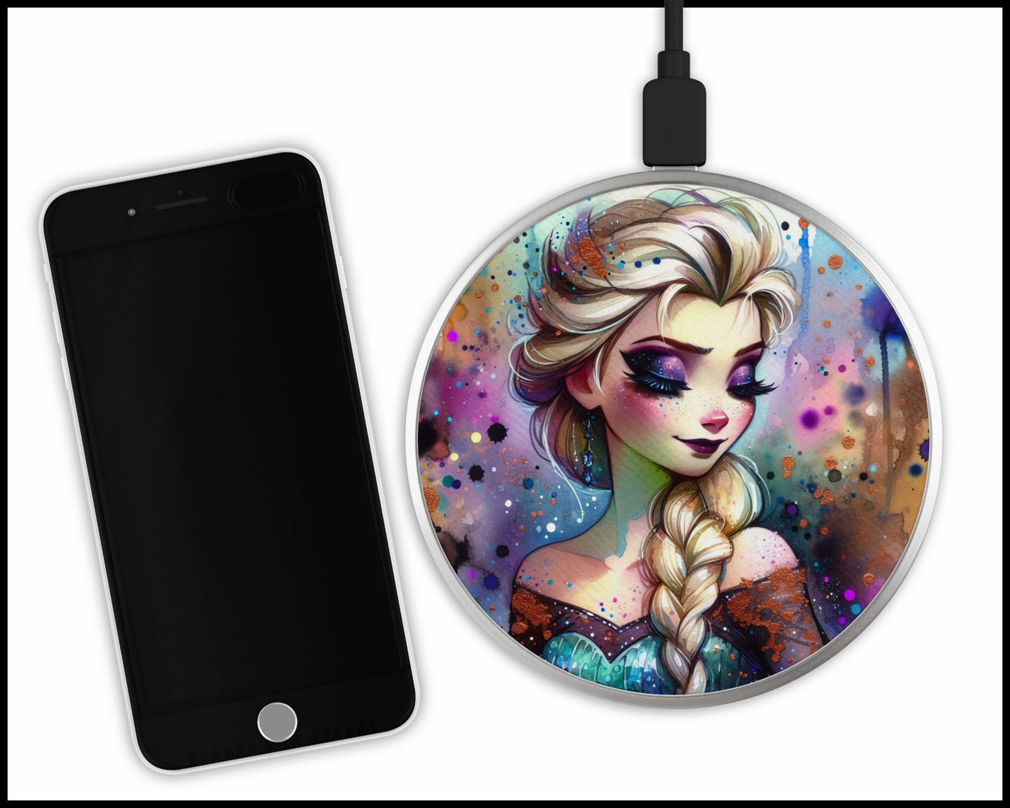 Elsa Sublimated Wireless Phone Charger (030)