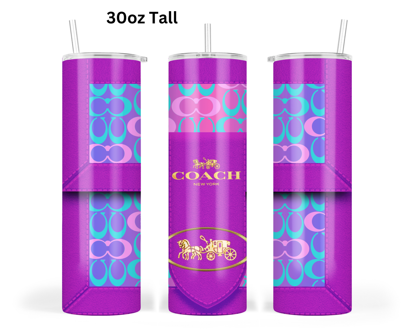 Coach Handbag Inspired Tumbler (089)