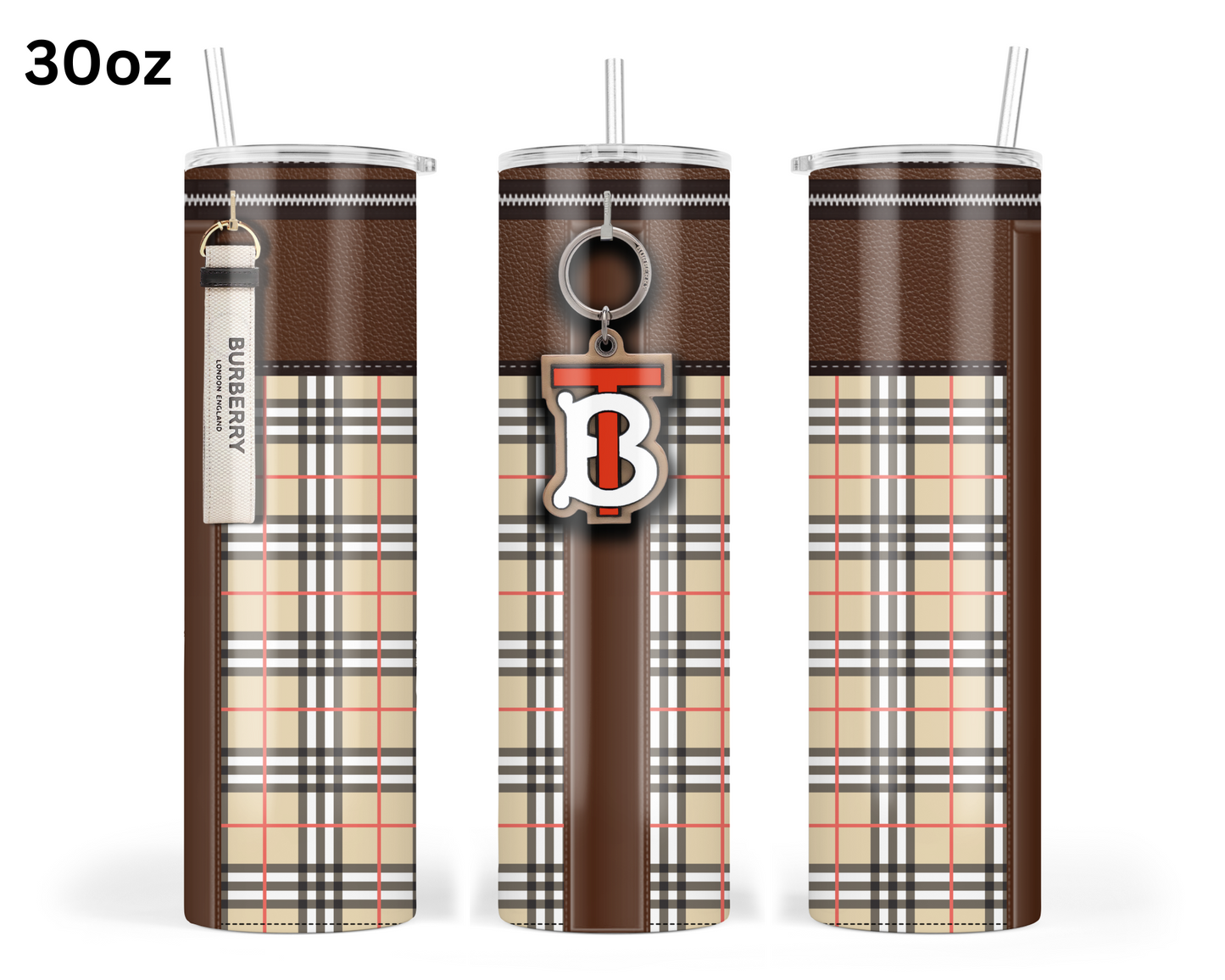 Burberry Handbag Inspired Tumbler (002)