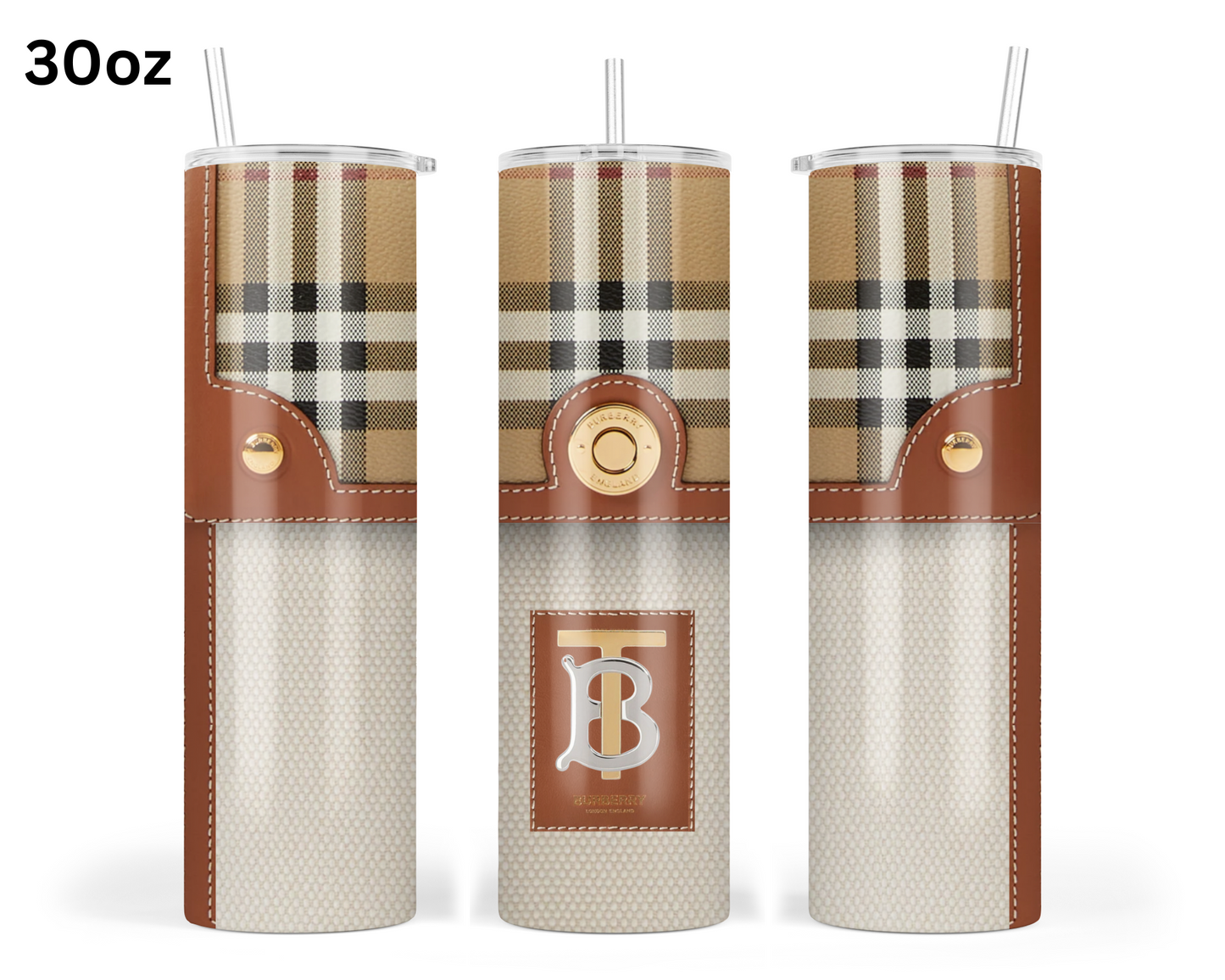 Burberry Handbag Inspired Tumbler (004)