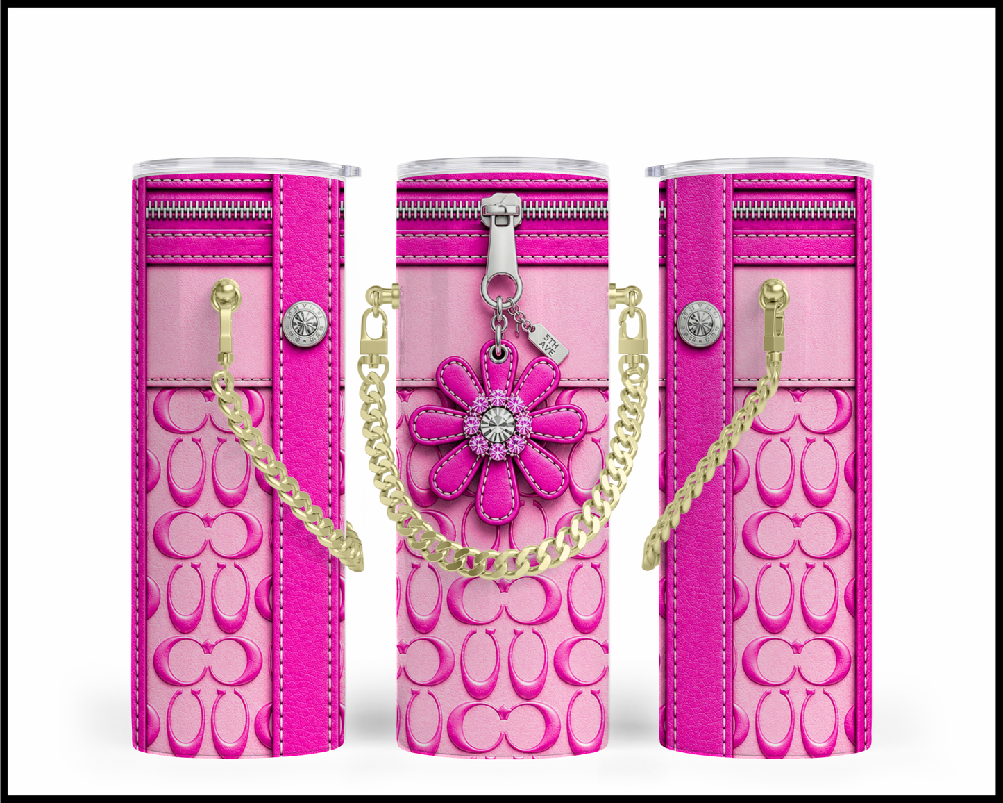 Designer Handbag Inspired Chain Tumbler (310)