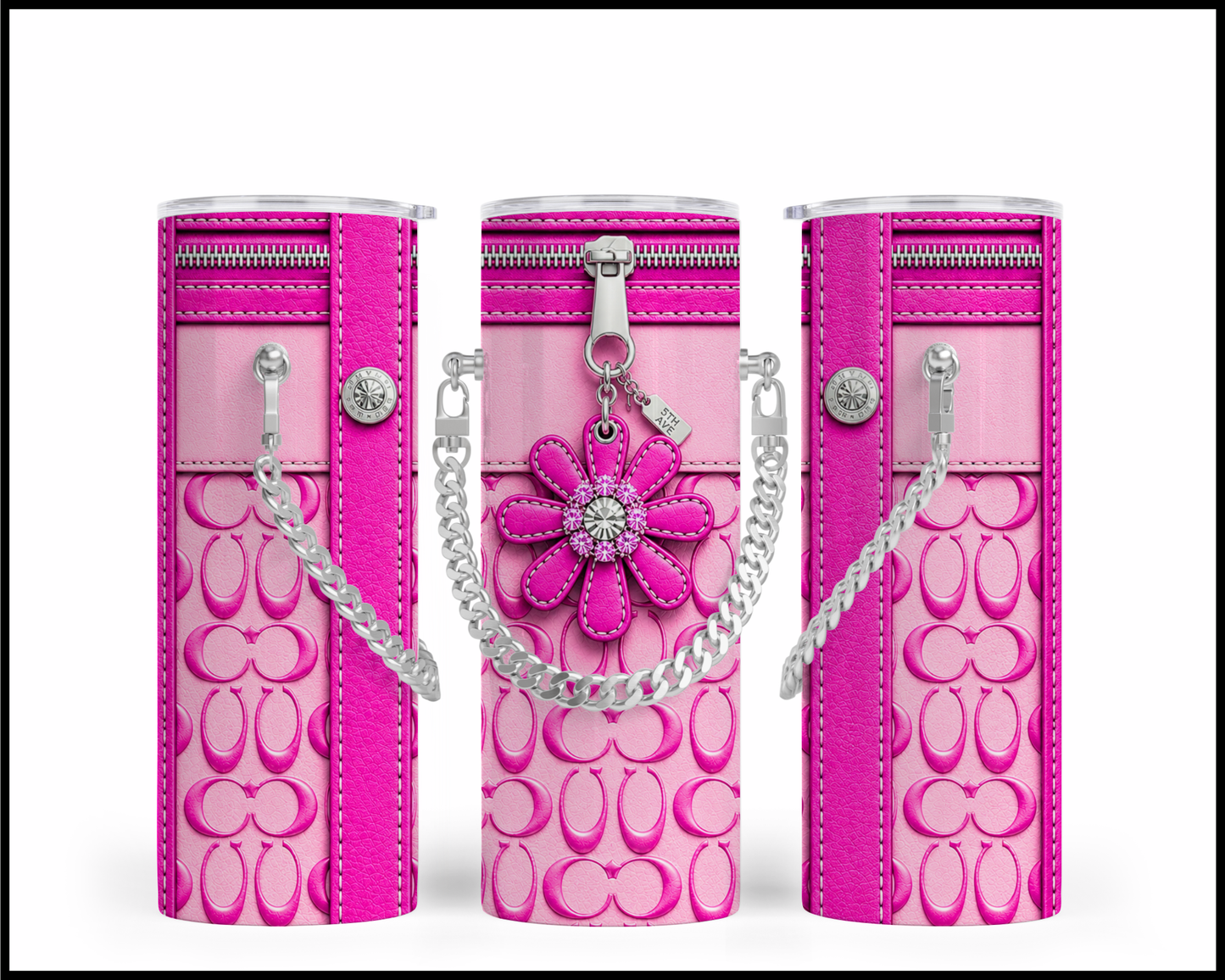 Designer Handbag Inspired Chain Tumbler (310)