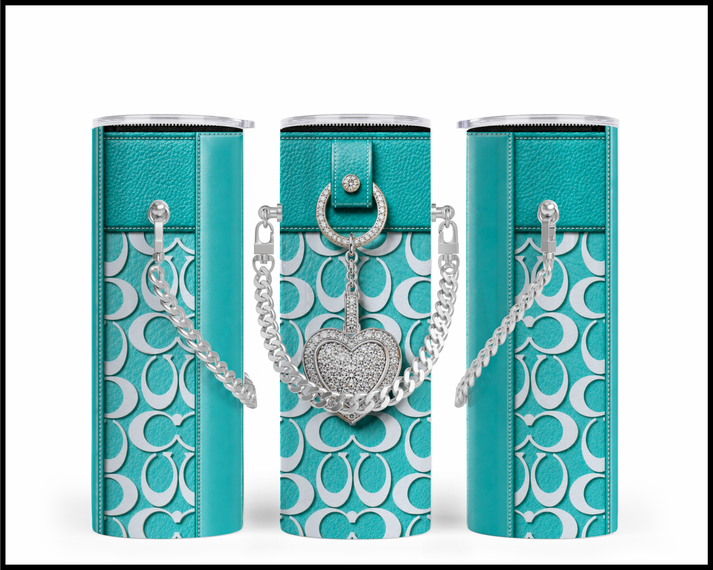 Designer Handbag Inspired Chain Tumbler (311)