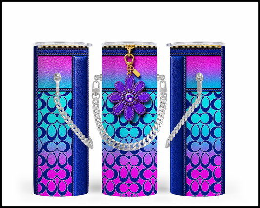 Designer Handbag Inspired Chain Tumbler (313)