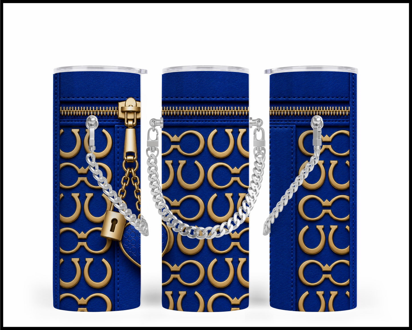 Designer Handbag Inspired Chain Tumbler (314)