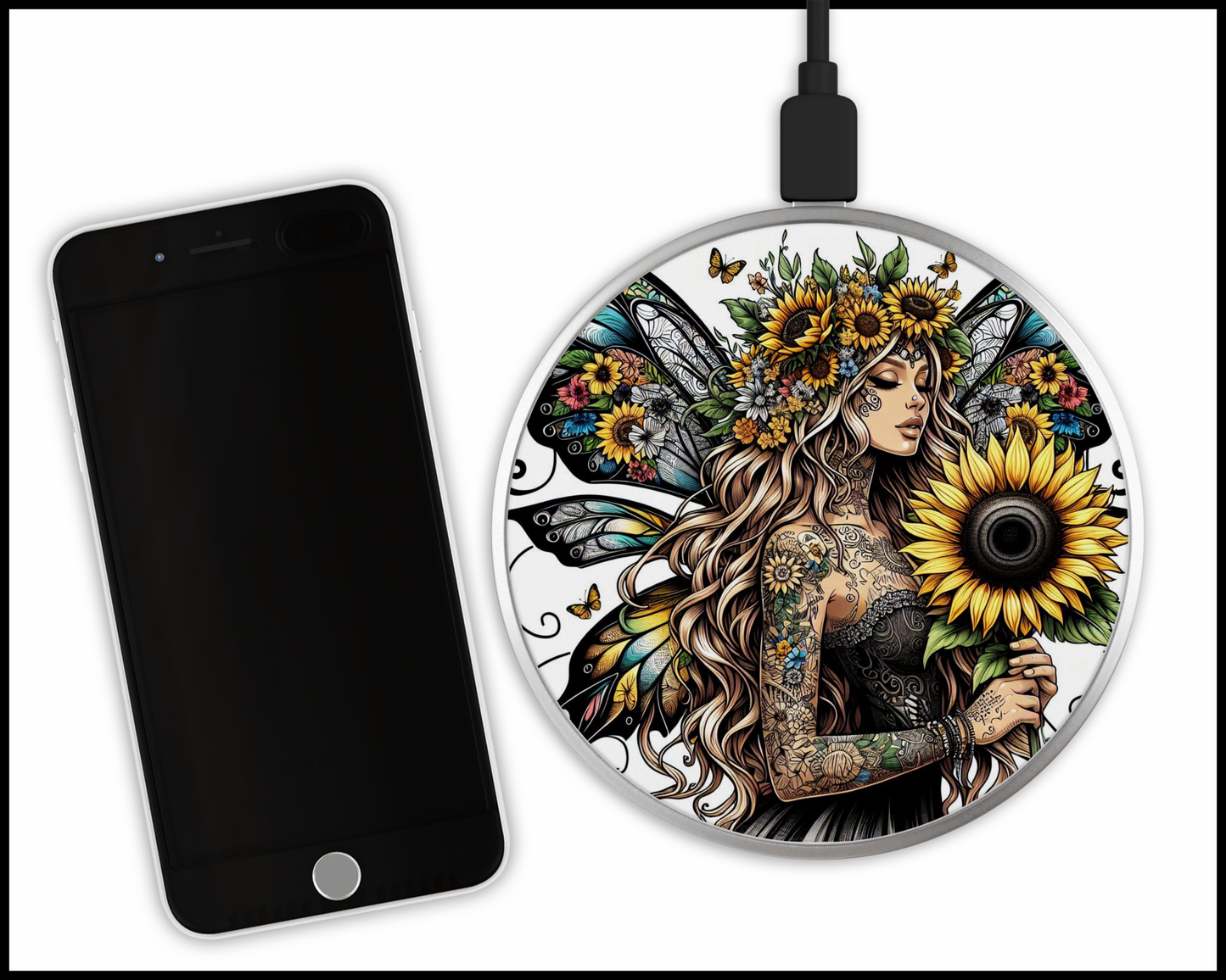 Sexy Bad Ars@ Fairy Sublimated Wireless Phone Charger (231)