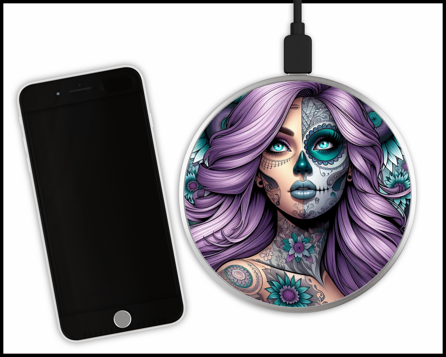 Mandala Women Sublimated Wireless Phone Charger (181)