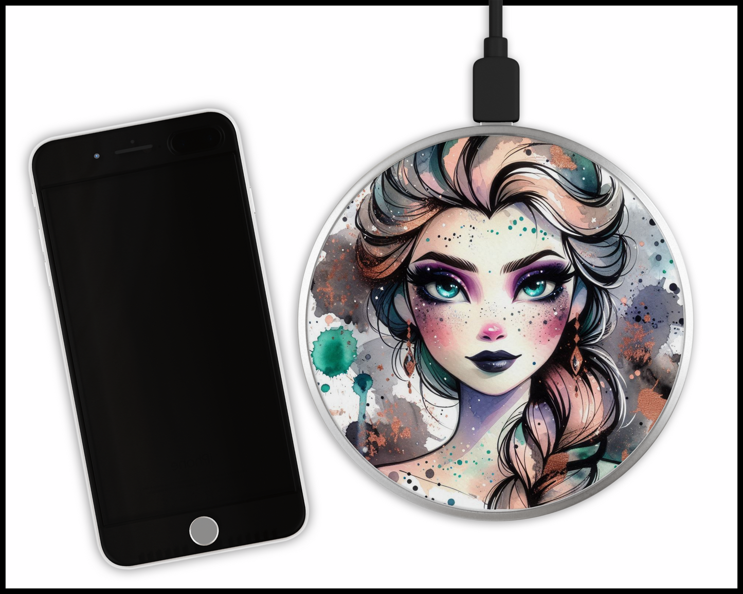 Elsa Sublimated Wireless Phone Charger (032)