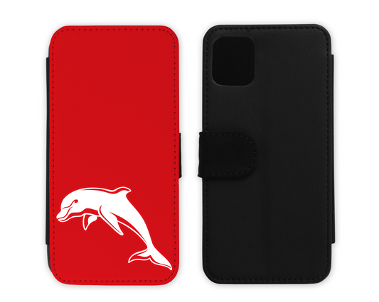 Dolphins Leather Flip Phone Case (Many Models Available)