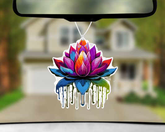 Rainbow Lotus Car Air Freshener