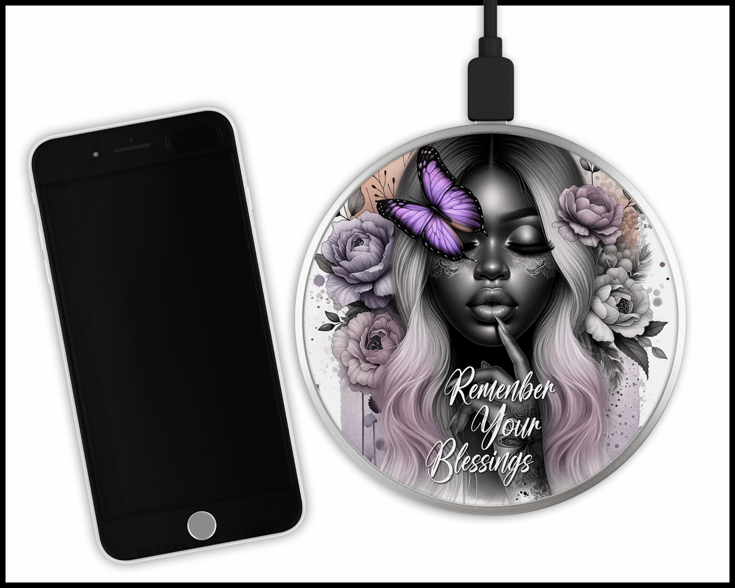 Remember Your Blessings Sublimated Wireless Phone Charger (433)